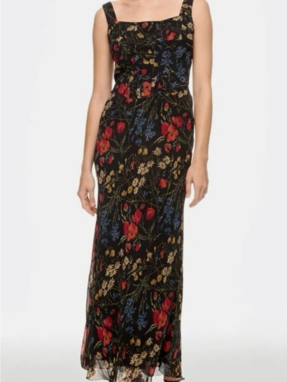 Polo Ralph Lauren Floral Corset Chiffon Maxi Dress size 12
